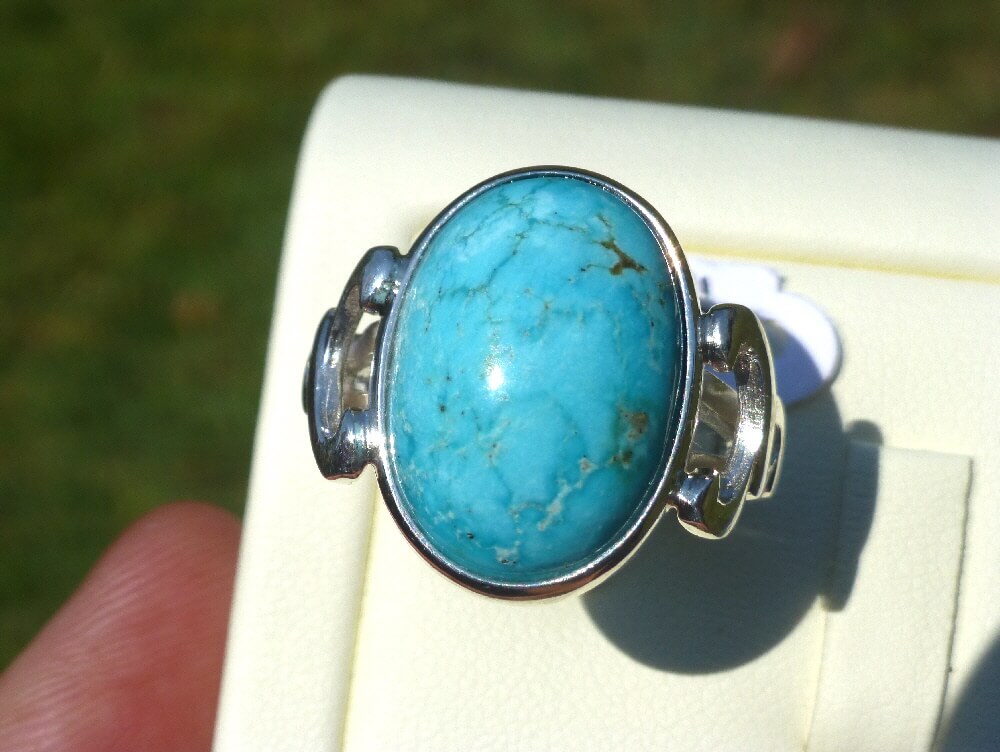 Adjustable Sterling Silver and Turquoise Ring – Eluna Jewelry Designs